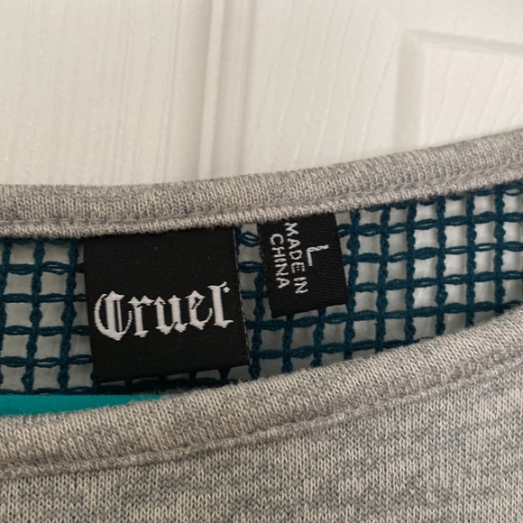 Cruel Girl L grey & blue casual sweater - Picture 2 of 6